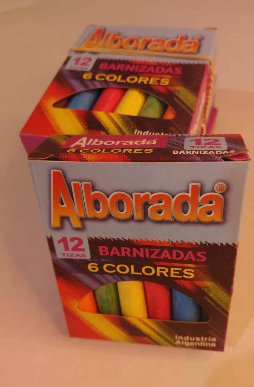 Tizas de COLORES (CAJA x12) ALBORADA/PLAYCOLOR