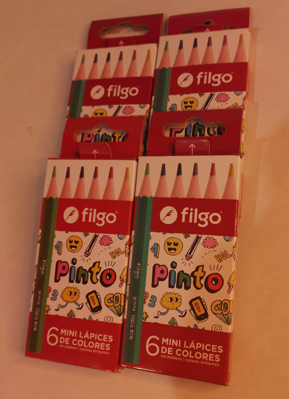 Lapices de color CORTOS (x6) PINTO