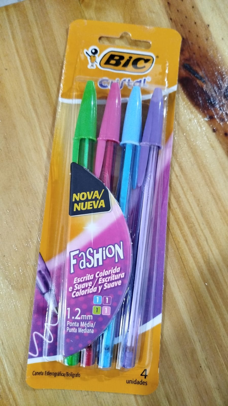 Lapicera BIC FASHION Blister x4